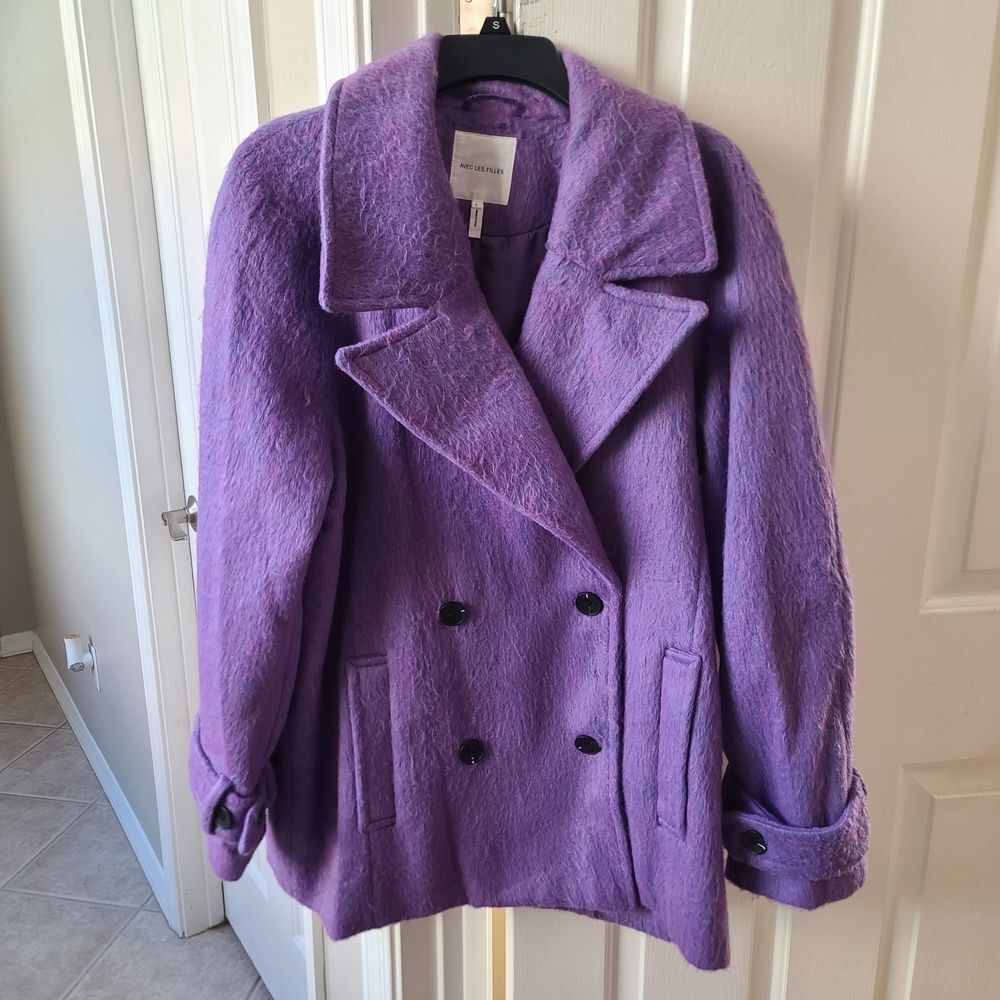 AVEC LES FILLES Double-Breasted Women's Coat